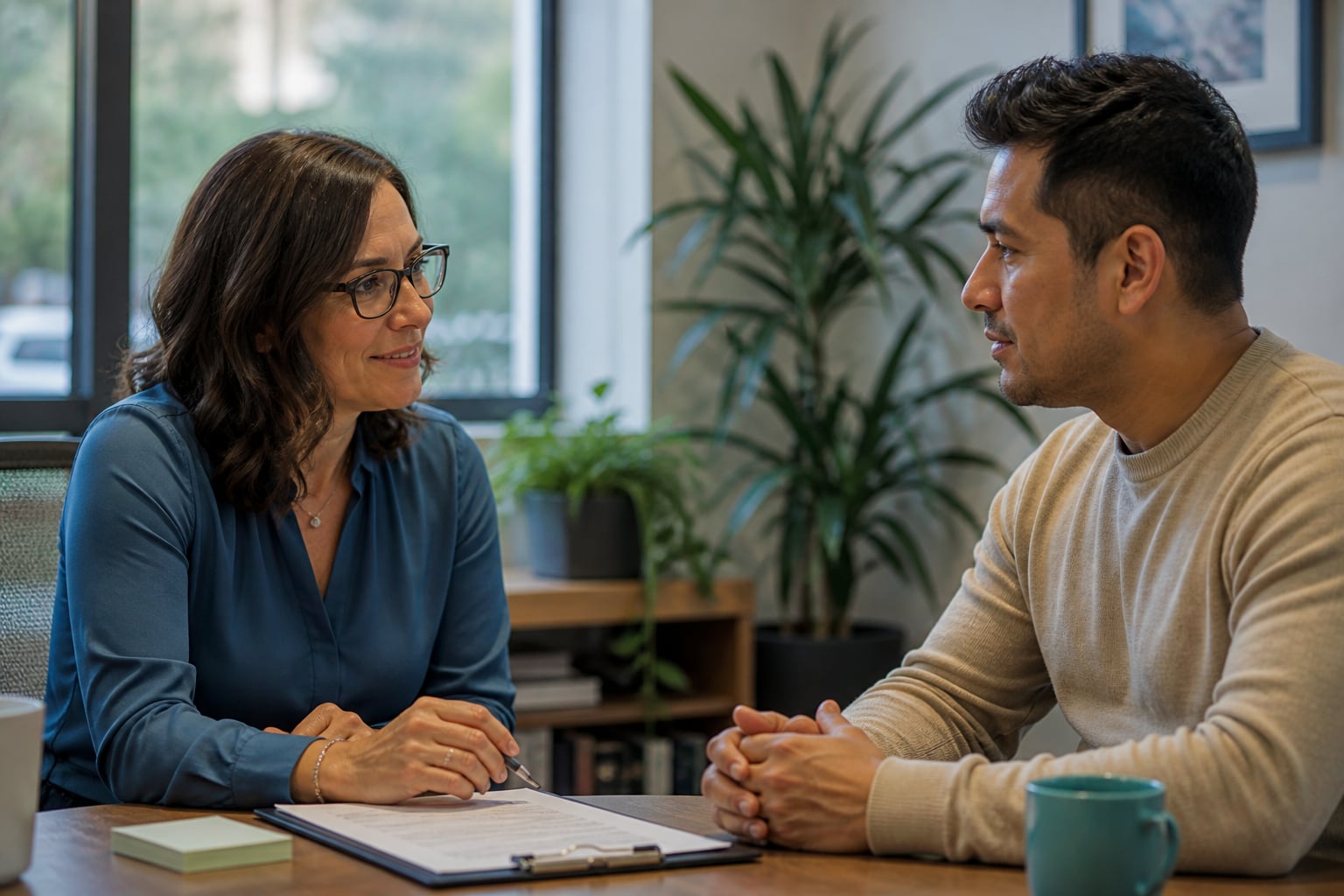 Private, supportive one-on-one consultation in a calm professional setting